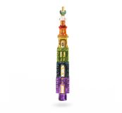 La Pointe d'Arbre de Noël en Verre - Westertoren (Amsterdam) 27cm Arc-en-ciel 1 Pièce