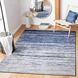 Safavieh Modern Ombre Vloerkleed voor Binnengebruik, Adirondack Collectie, ADR113, in Navy & Grijs, 135 X 196 cm