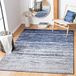 Safavieh Adirondack-collectie ADR113 Modern tapijt voor binnen, geweven, rechthoekig, marineblauw/grijs, 91 x 152 cm