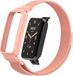 By Qubix Qubix Milanese Loop Bandje met Case - Roze - Geschikt voor Xiaomi Smart Band 7 Pro / Mi Band 7 Pro