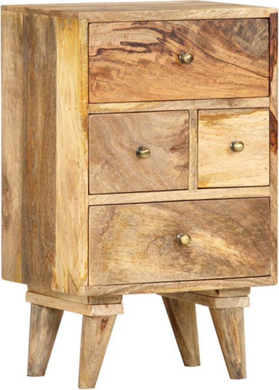 vidaXL Nachtkastje 36x30x60 cm massief mangohout