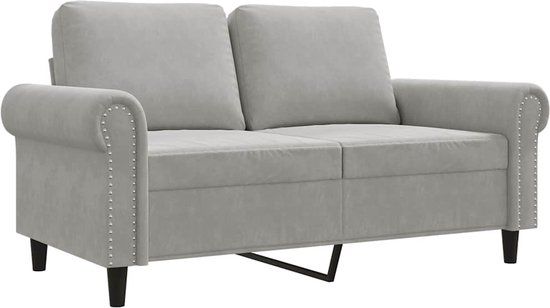 vidaXL Tweezitsbank 120 cm fluweel lichtgrijs