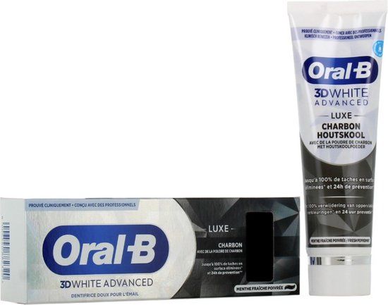 Oral-B 3D White Whitening Therapy Charcoal Tandpasta - 75ml