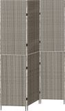 vidaXL Kamerverdeler Grijs 146 x 180 cm Poly Rattan