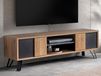 Mobistoxx XENA Meuble tv-hifi 2 portes 2 niches chêne scarlet