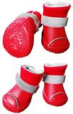 JRKJ Winter Pet Dog Lederen Regenschoenen Zachte Waterdichte Warme Snowboots Slijtvaste Antislip voor kleine Medium Dog Pet Accessoires