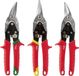 Haorui Industrial Technology Co., Ltd. Ciseaux à tôle triple pack gauche droite et coupe droite lot promotionnel 3 pièces 48224533 Rouge