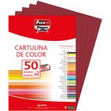 Fixo Paper 11120350 kartonnen papier, A3, 180 g, bordeauxrood, 50 vellen