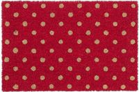 Merkloos deurmat kokos - met stippen - 40 x 60 cm - antislip - binnen en buiten - weerbestendig