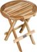 Merkloos Teakhouten bijzettafel - Balkon tafel - Rond - Bruin - Ø 50 cm
