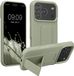 kwmobile back cover voor Apple iPhone 17 Pro - Grijsgroen