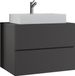 VCM Lendas 2-delig Wastafelmeubel - Antraciet - 60 cm Breed
