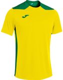 Joma Championship VI Shirt Korte Mouw Dames - Geel/Groen - XL
