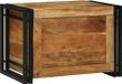 Syfax Massief Acaciahout Opbergbox Bruin en zwart 60 x 40 x 41 cm