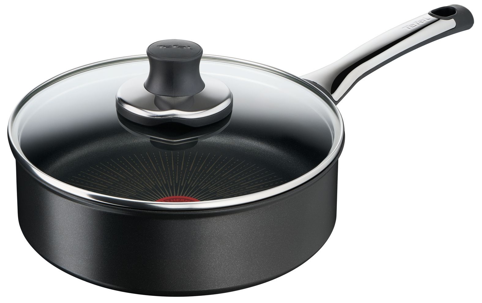 Tefal Excellence Hapjespan - 24cm with Lid - Black - Induction Compatible