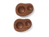 Ferm Living Coquetier Cairn Lot de 2 Dark brown