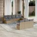 Maison Exclusive - Ensemble de jardin, composé de 10 pièces avec coussins, couleur : beige, matériau : polyrotin