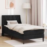 Maison Exclusive - Lit exclusif - Structure de lit avec matelas, noir, 80 x 200 cm, en velours