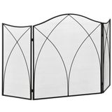 Homcom Salvachispas Opvouwbare Beschermende Scherm Open Haard 3 Panelen 126X2X76 Cm
