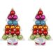 Inge-glas 34x Gekleurde mix kunststof kerstballen pakket 3 cm - Kerstboomversiering gekleurd