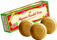 Mysore Sandal Soap 3 x 150g – Natuurlijke Sandelhout Zeep met Sandalwood Oil | Ayurvedische Zeep voor Zachte & Gevoede Huid | Plantaardige Ingrediënten | Voor Dagelijkse Reiniging | 450g Voordeelverpakking met Kajal Sticker