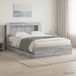 Maison Exclusive Lit double exclusif avec rangement et tête de lit en bois imitation chêne Sonoma, dimensions 140 x 200 cm