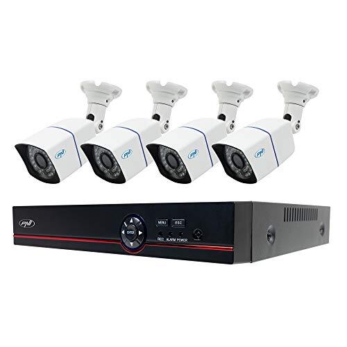 PNI Videobewakingskit AHD House PTZ1500 5 MP - DVR en 4 buitenbewakingscamera's H.265, gezichtsherkenning, menselijke detectie