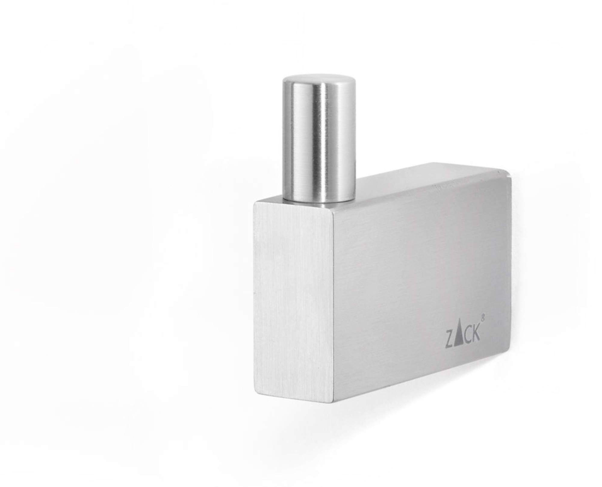 ZACK Linea handdoekhaak - zilver - rvs - 8 x 6 x 2 cm