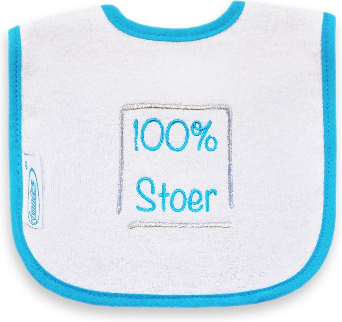 Funnies slabber 100% stoer junior 40 cm katoen wit/blauw wit