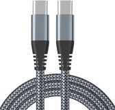 INF Câble de recharge USB-C 60W charge rapide, compatible avec iPhone 15/Plus/Pro Max, Samsung Galaxy S24/S23/S22, Pixel 7 Pro Gris 2 m