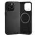 TORRO Housse de protection compatible avec iPhone 15 Pro Max – Cuir véritable, compatible MagSafe, coque fine (noir)