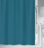 Spirella Douchegordijn Anti-Schimmel - Waterdicht Douchegordijn Polyester - Stijlvol Design voor de Badkamer - Blauw