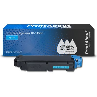 PrintAbout Huismerk Kyocera TK-5150C Toner Cyaan