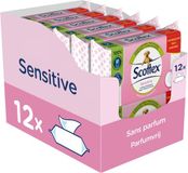 Scottex Sensitive Vochtig Toiletpapier - 12 x 38 Doekjes - Parfumvrij