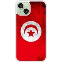 Apple iPhone 15 Drapeau tunisie Verstevigd hoesje met sublimatie bedrukking