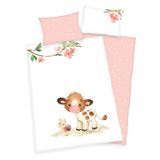 Herding Sweet Little Calf beddengoedset, 100% katoen/flanel, 135 x 100 cm / 40 x 60 cm, Meerkleurig