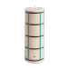 HAY Bougie Column Candle large 25 cm blanc cassé-vert bordeaux-argent