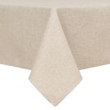 Hiasan Rechthoekig tafelkleed van imitatielinnen - waterdicht, kreuk- en vlekbestendig, wasbaar verhaaldoek voor keuken, eetkamer, vakantie, diner, beige, 137 x 203 cm