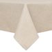 Hiasan Rechthoekig tafelkleed van imitatielinnen - waterdicht, kreuk- en vlekbestendig, wasbaar verhaaldoek voor keuken, eetkamer, vakantie, diner, beige, 137 x 203 cm