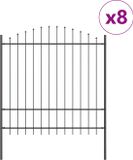 vidaXL WOERDEN Tuinhek 170 x 215 cm Gepoedercoat staal Grijs