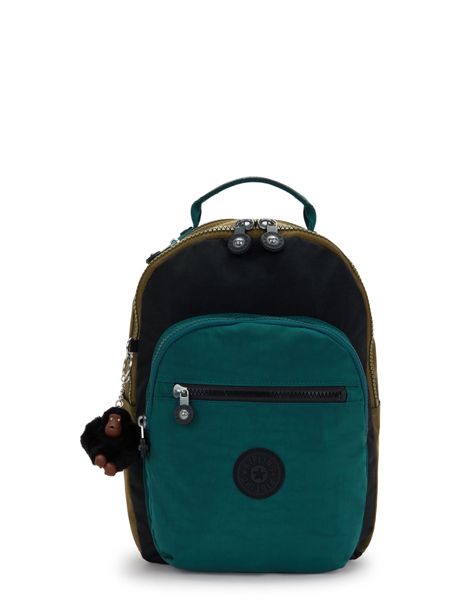 Kipling SEOUL S Klein Rugzak, Black Khaki Bl (Schwarz)