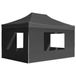 vidaXL Tente de réception pliable avec parois 4,5x3 m aluminium anthracite