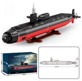StarTech Onderzeeër modelbouwset - SSN-688 model - 2723 onderdelen - Atoom aangedreven aanvalsonderzeeër - Kleine, zelfsluitende klikbouwstenen - ABS-kunststof - Vanaf 14 jaar - Decoratie voor op het bureau