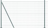 vidaXL Euro-hek met betonnen voetstuk 25 x 1,2 m PVC-Coated Staal Mesh