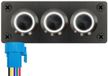ProRide Interrupteur à pression métallique 220V ON-OFF - Panneau encastré triple - 22mm - IP67 - Indicateur LED Blanc