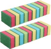 Sorbo Nedac Sorbo Mascot B.V. (Dayes) Schuursponsjes - huishoudsponsjes - 9 cm - 80x stuks - gekleurd