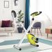 Icecat Vélo d'appartement pliable en acier, home trainer magnétique réglable en hauteur, 8 niveaux de résistance, écran LCD, 43x97x109cm, jaune, fitness à domicile