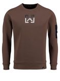 Key Largo Sweatshirt 'ELECTION' bruin / zwart / wit