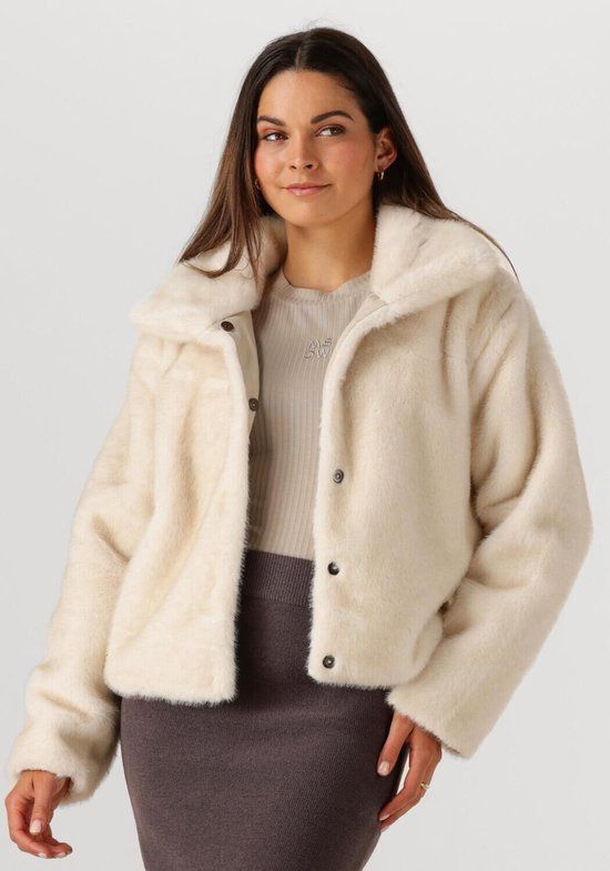 NUKUS Pleun Jacket Winterjas - Ecru - Maat L - Dames