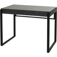 HWC Console Table L53, Metal 80x100x54cm ~ Marble Look Grey